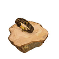 Paracord-Armband Grün-Gold