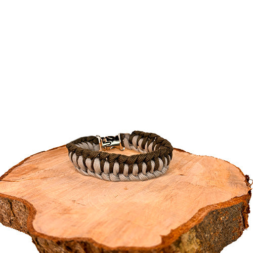 Paracord-Armband Olive-Grau