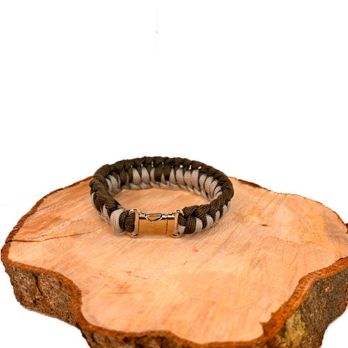 Paracord-Armband Olive-Grau