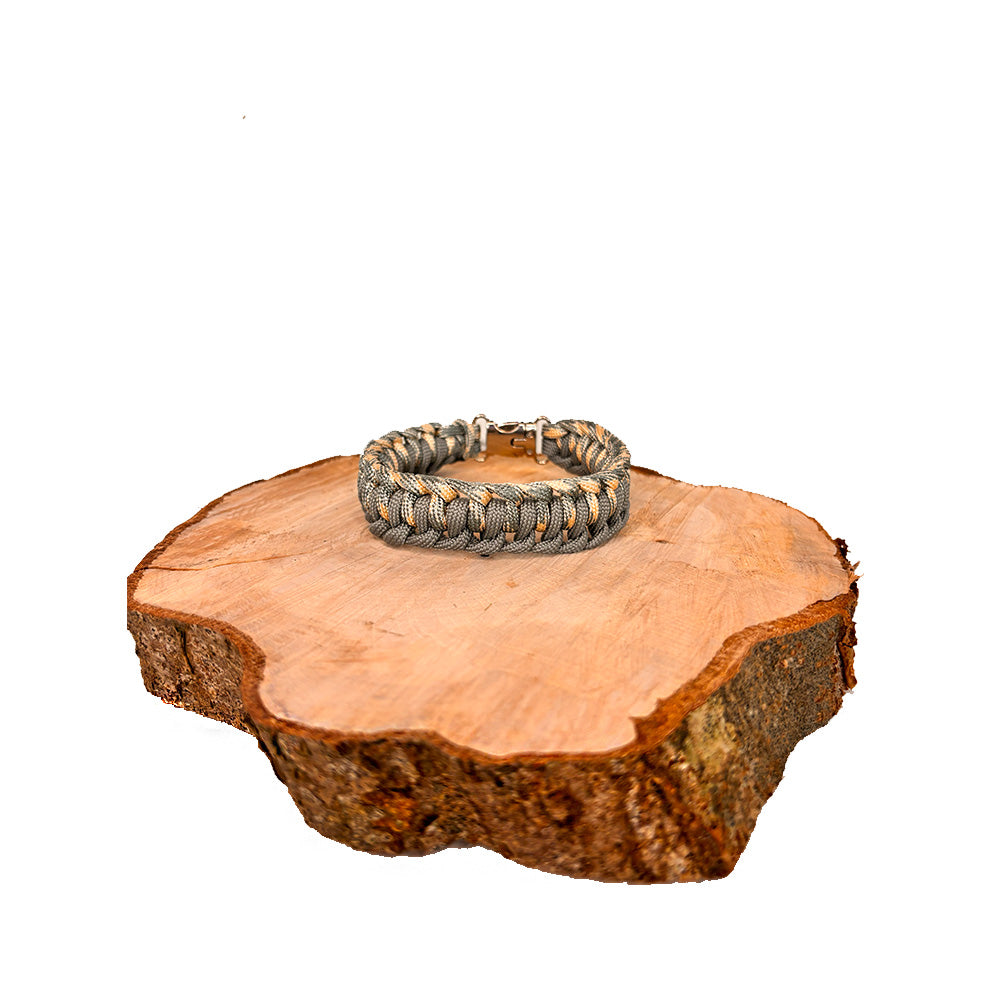 Paracord-Armband Grau-Beige