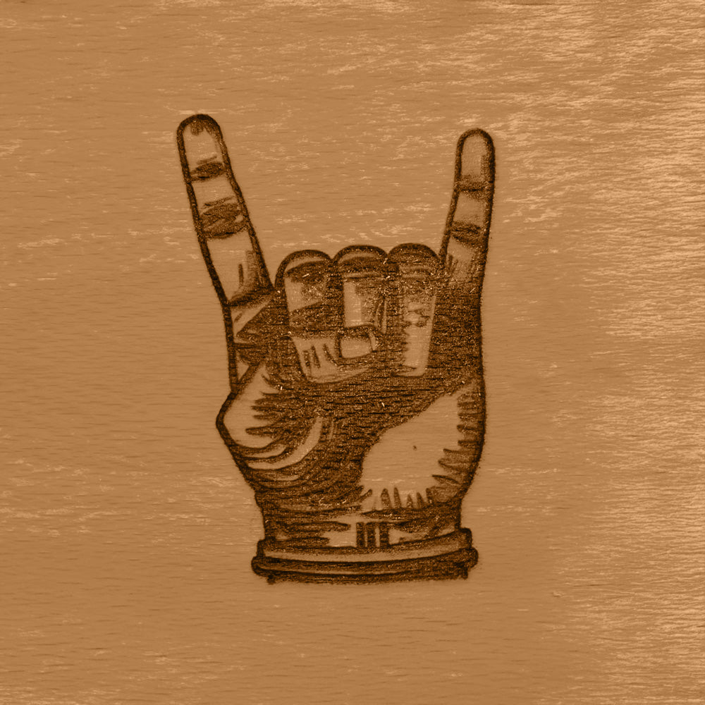 Frühstücksbrettchen Horns up