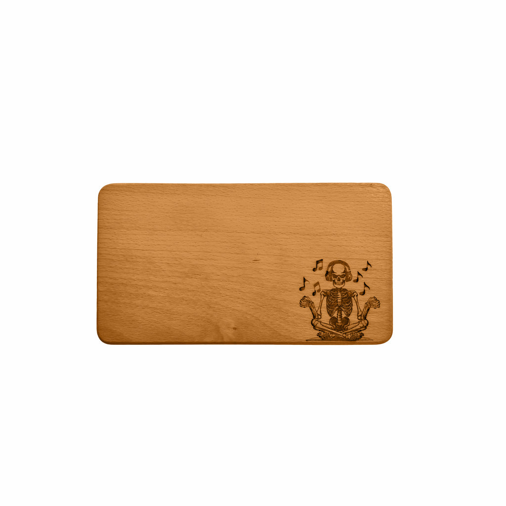 Frühstücksbrettchen Skelett Musik