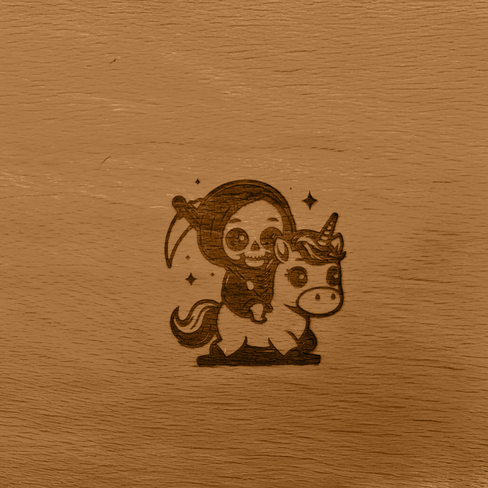 Frühstücksbrettchen Riding Unicorn Reaper